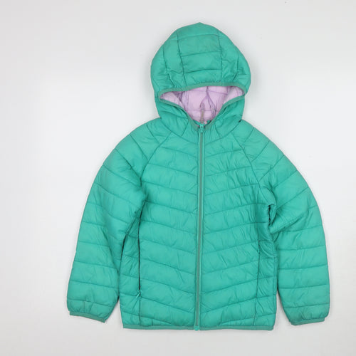 Marks and Spencer Girls Green Puffer Jacket 11-12 Years