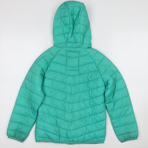 Marks and Spencer Girls Green Puffer Jacket 11-12 Years
