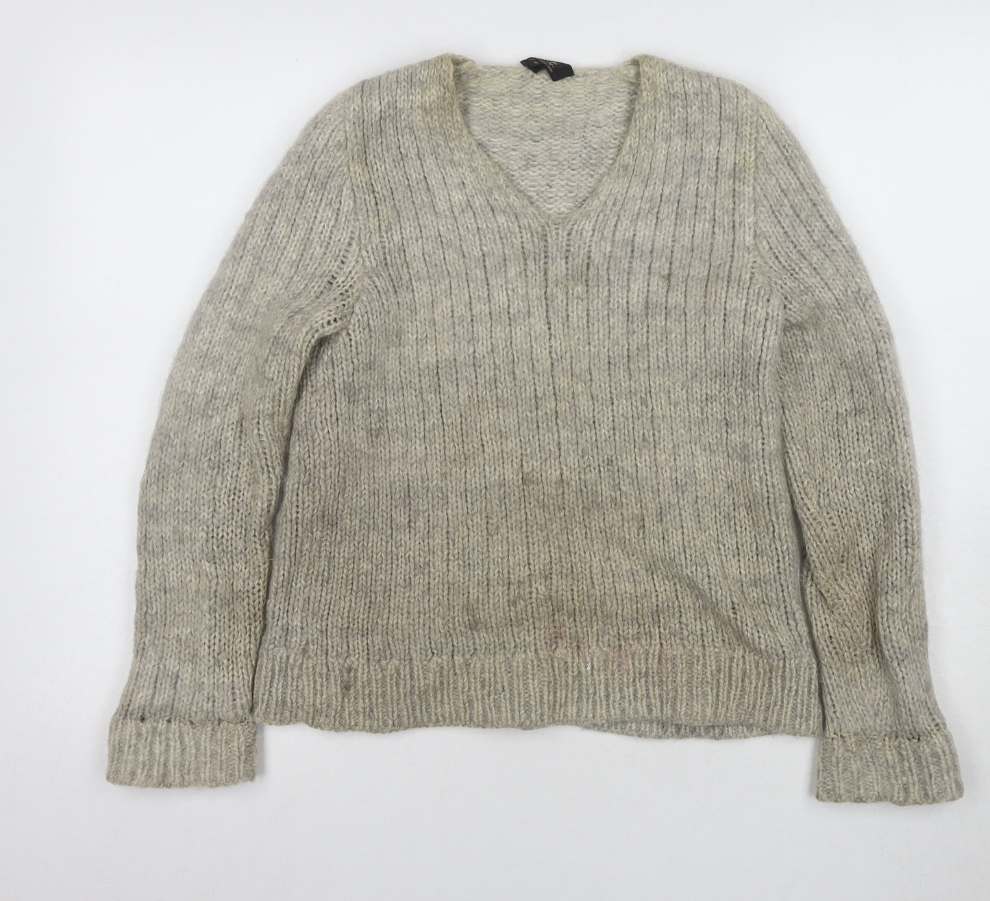 A.P.C. Women’s Grey Chunky Knit Pullover Jumper M