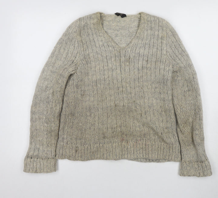 A.P.C. Women’s Grey Chunky Knit Pullover Jumper M