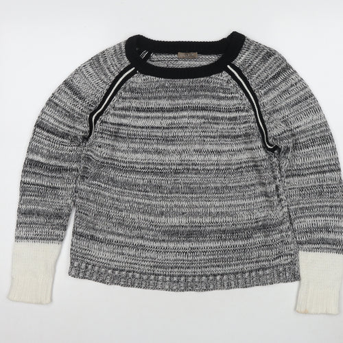 Lilla P Women's Grey Pullover Jumper, Size L, Raglan Sleeve