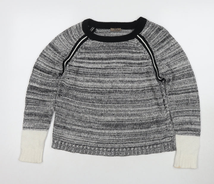 Lilla P Women's Grey Pullover Jumper, Size L, Raglan Sleeve