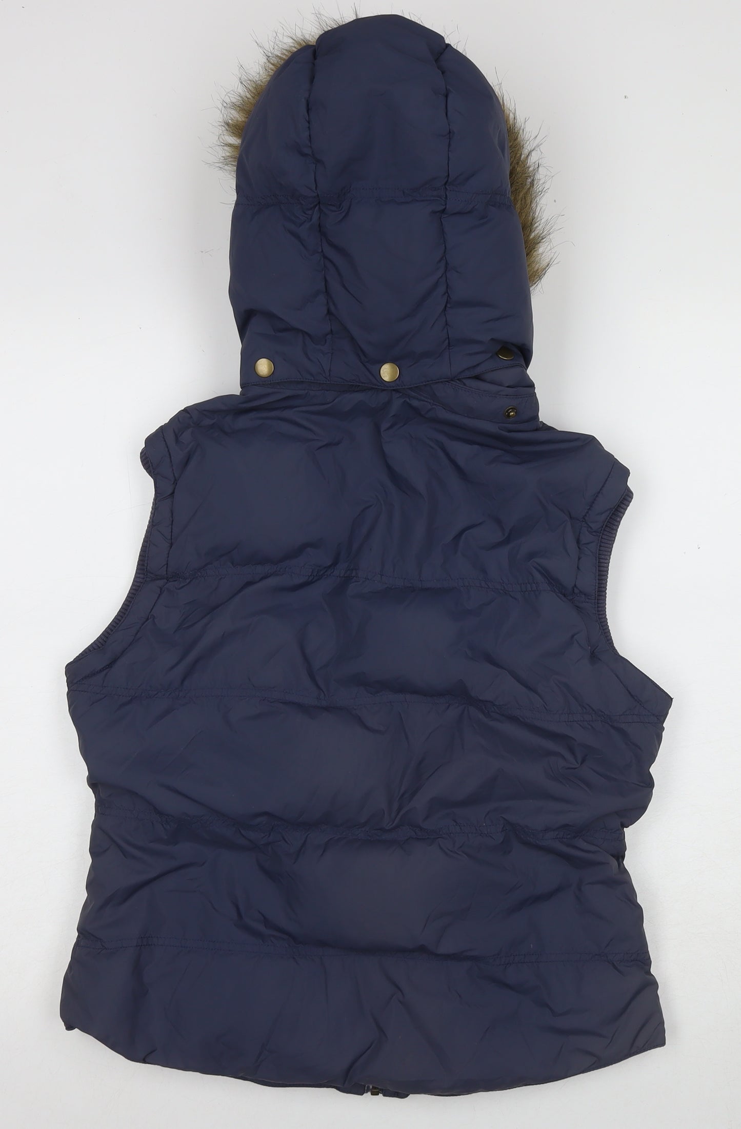 Jack Wills Women's Navy Hooded Gilet Size 12