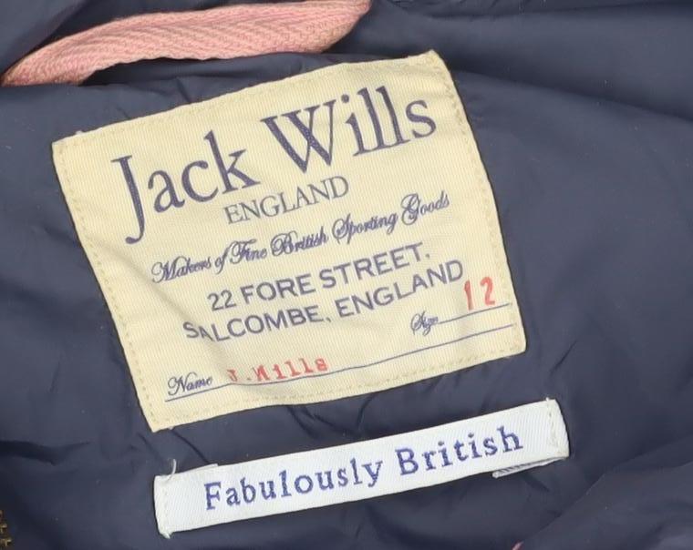 Jack Wills Women's Navy Hooded Gilet Size 12