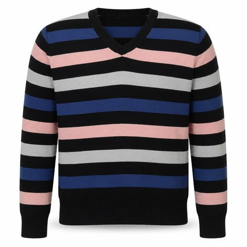 Jack & Jones Men's Multicoloured Striped Pullover - M