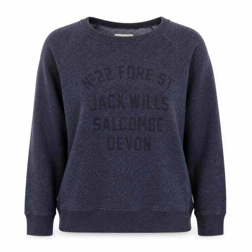 Front view of Jack Wills Women's Grey Pullover Sweatshirt, size 14