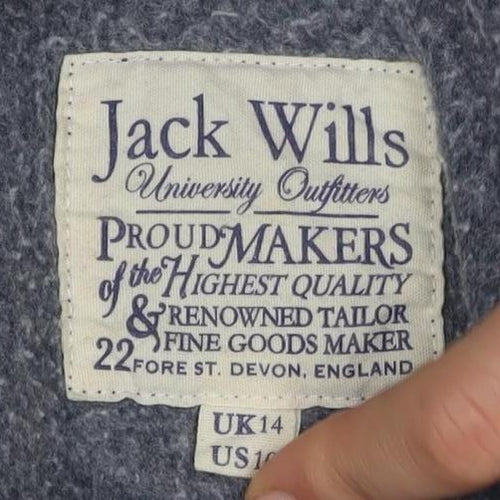 Jack Wills Women's Grey Pullover Sweatshirt Size 14