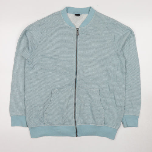 Cotton Traders Men's Blue Full Zip Sweatshirt M