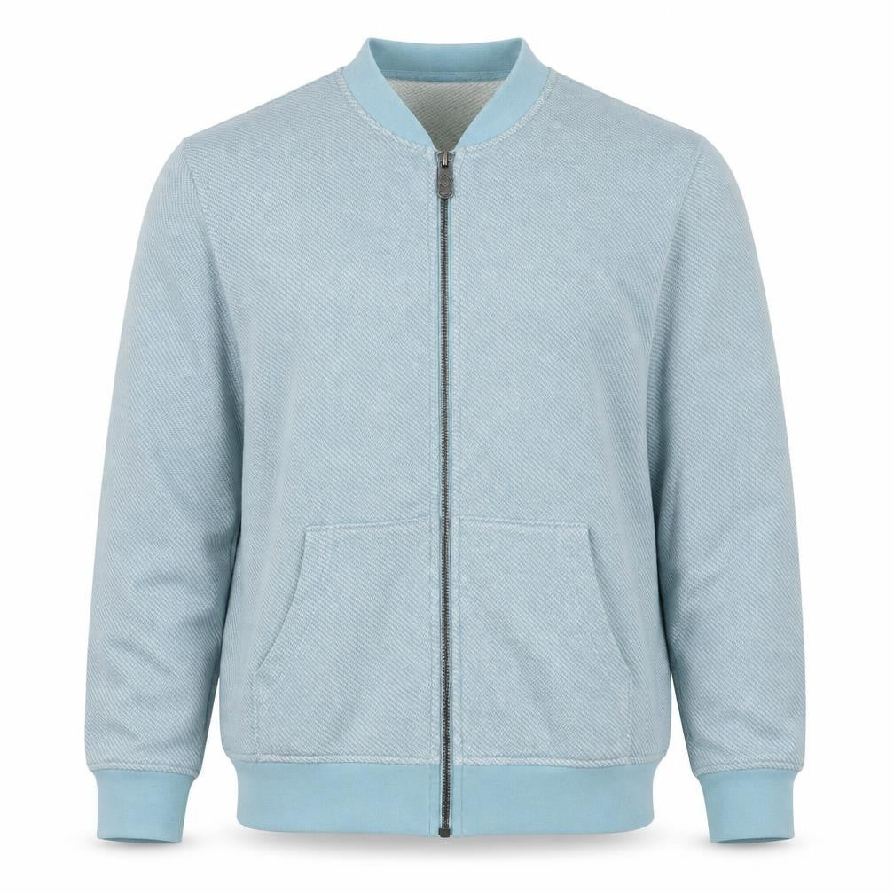 Front view of Cotton Traders Men's Blue Full Zip Sweatshirt M