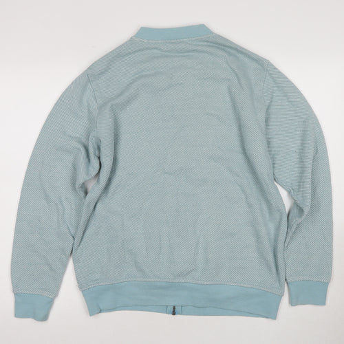 Cotton Traders Men's Blue Full Zip Sweatshirt M