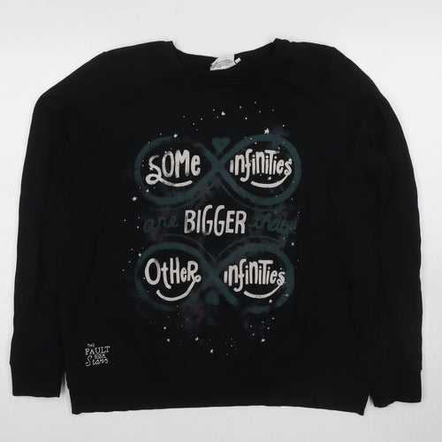 The Fault In Our Stars Women's Black Graphic Sweatshirt Size 16