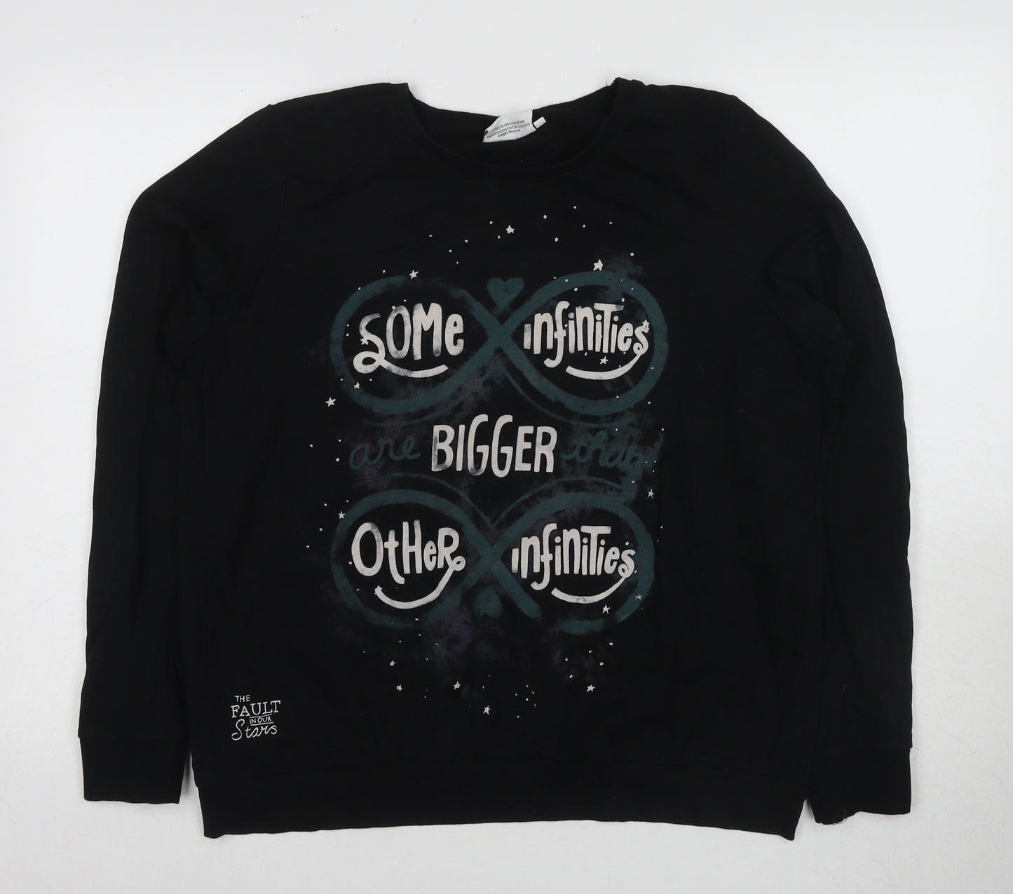 The Fault In Our Stars Women's Black Graphic Sweatshirt Size 16