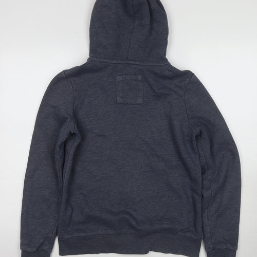 Weird Fish Women's Blue Full Zip Hoodie Size 10