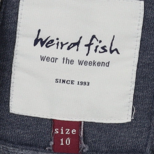 Weird Fish Women's Blue Full Zip Hoodie Size 10