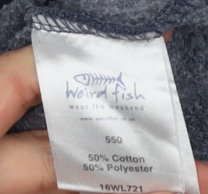 Weird Fish Women's Blue Full Zip Hoodie Size 10