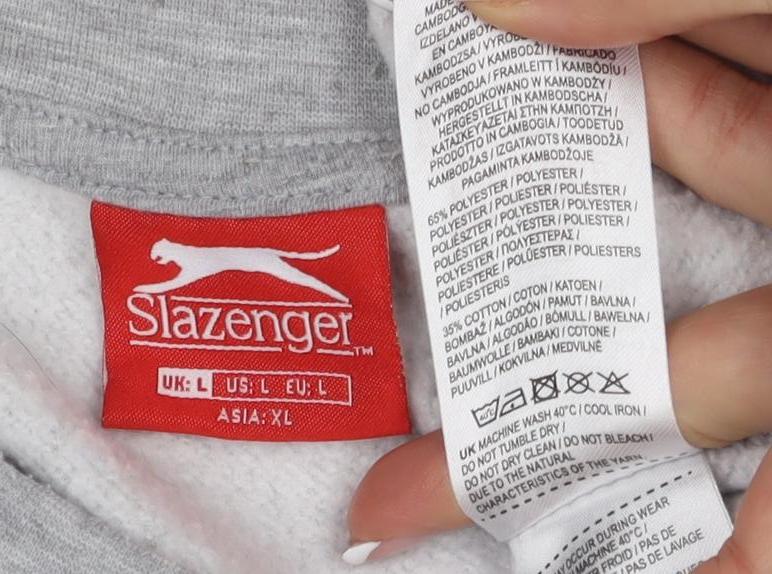 Slazenger Men's Grey XL Pullover Sweatshirt