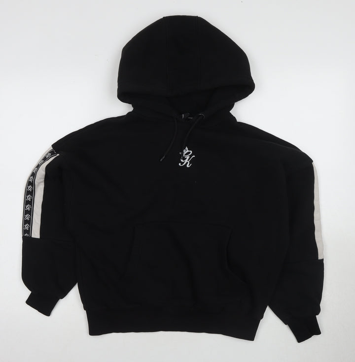 Gym King Black Unisex Hoodie Size 6 Cotton-Poly Pullover