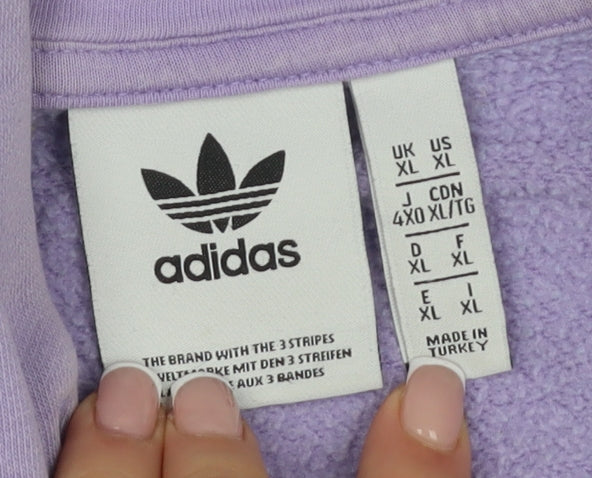 Adidas Women's Purple XL Pullover Hoodie