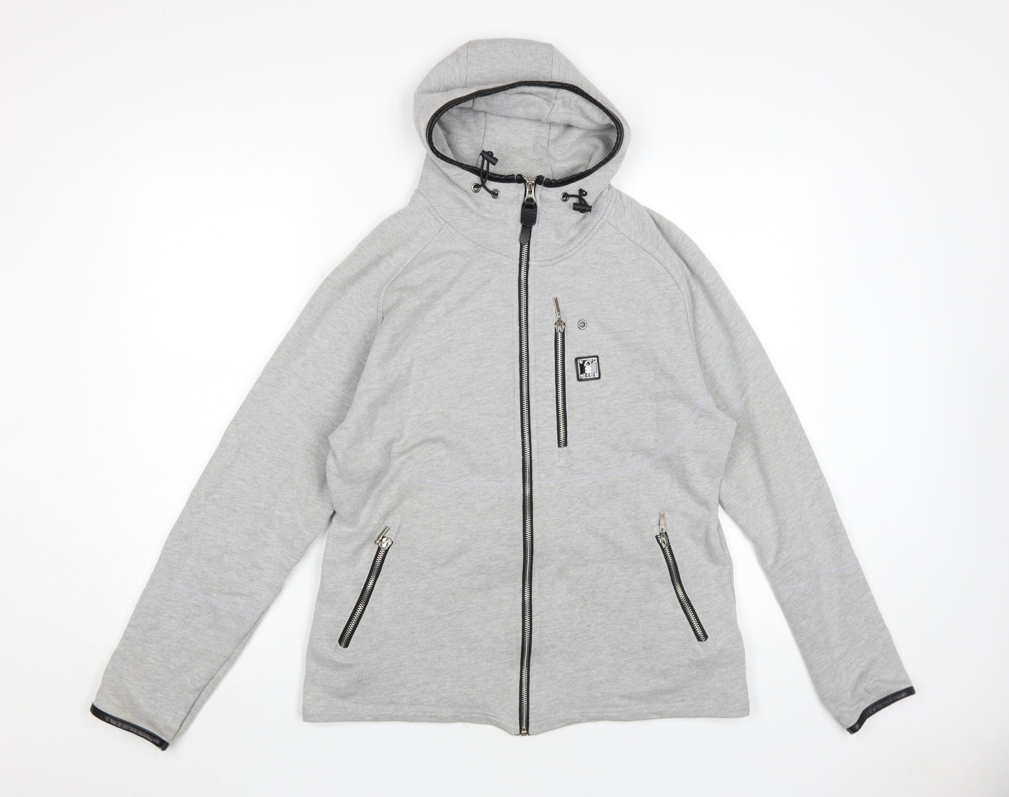 Forest Men's Grey Full Zip Hoodie - Size L