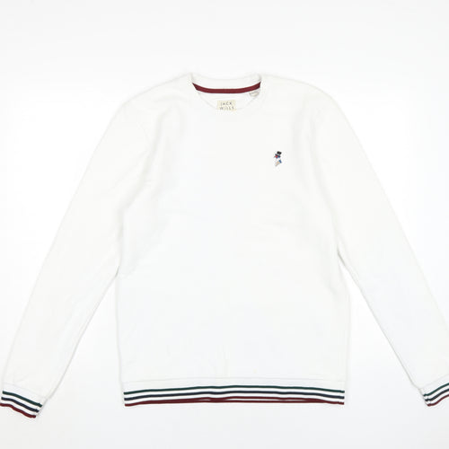 Jack Wills Men's White Pullover Sweatshirt S