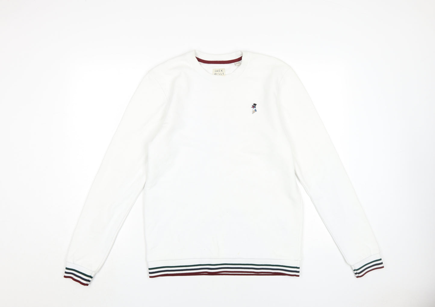 Jack Wills Men's White Pullover Sweatshirt S