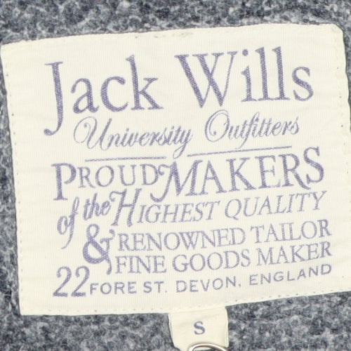 Jack Wills Men's Blue Full Zip Hoodie, Small, Logo Accent