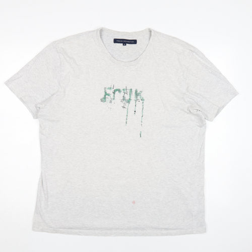 French Connection Men's Grey XL Graphic Cotton T-Shirt