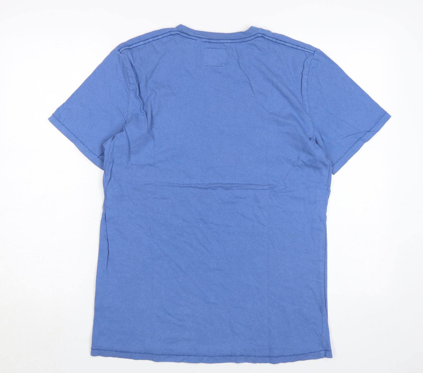 Abercrombie & Fitch Men's Blue Cotton Logo T-Shirt M