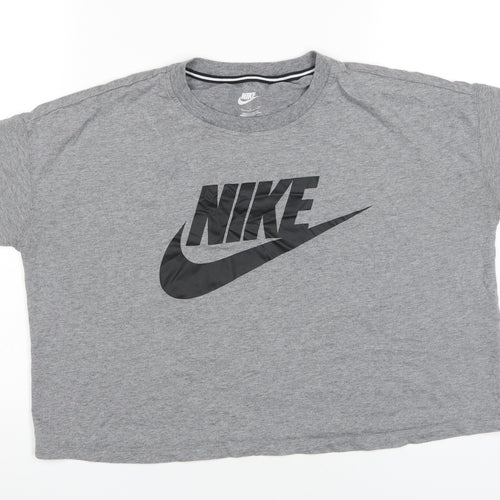 Nike Women's Grey T-Shirt, Small, Casual Style