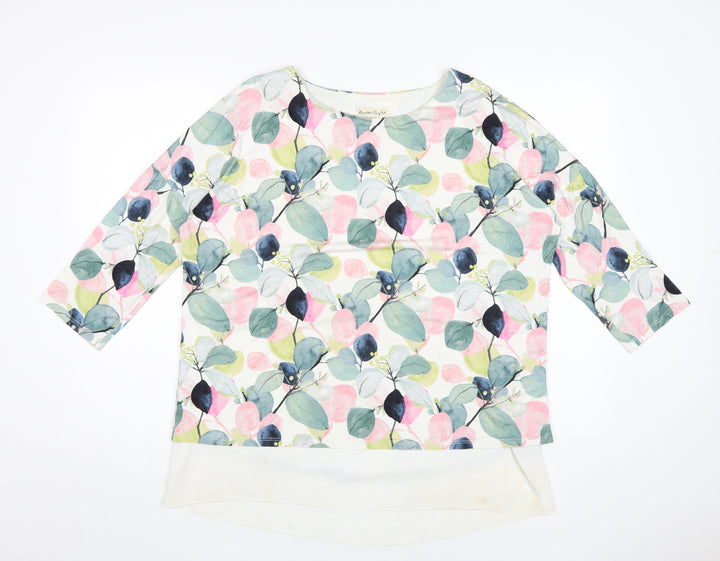 Phase Eight Women's Floral Tunic 3/4 Sleeve Blouse UK 14
