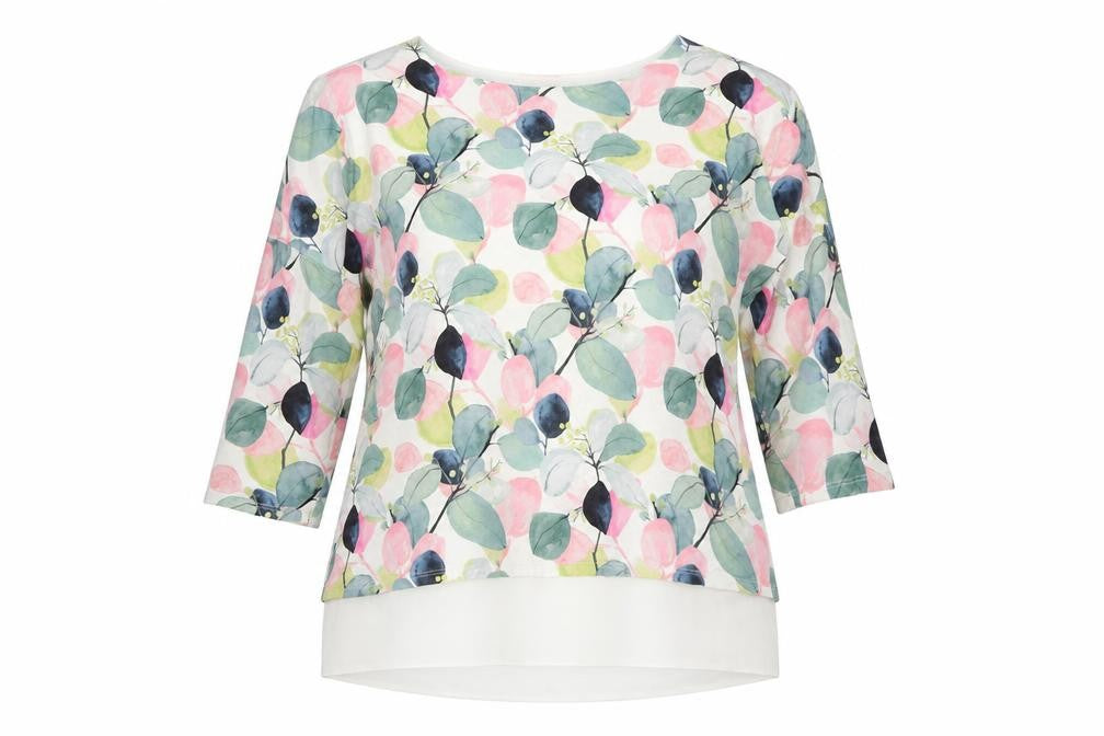 Phase Eight Women's Floral Tunic 3/4 Sleeve Blouse UK 14
