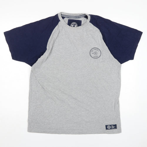 Tog Twenty Four Men's Grey Navy T-Shirt, Size L, Colourblock