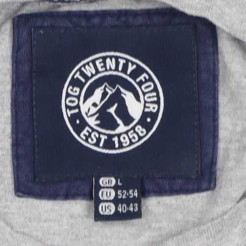 Tog Twenty Four Men's Grey Navy T-Shirt, Size L, Colourblock