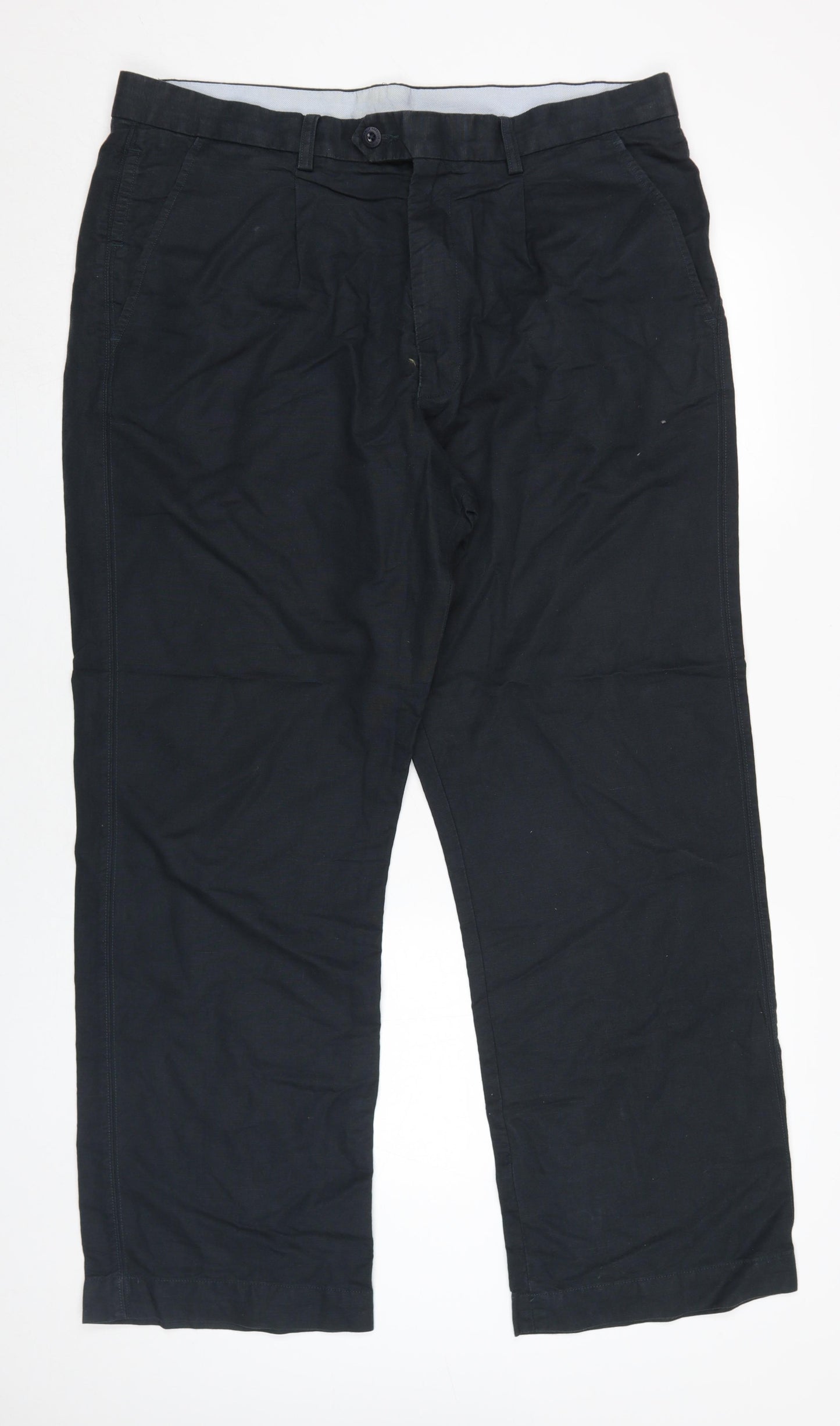 Marks and Spencer Men's Black Chino Trousers, Size 38