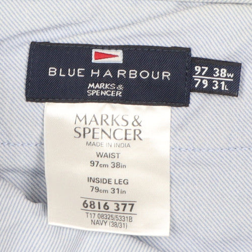 Marks and Spencer Men's Black Chino Trousers, Size 38