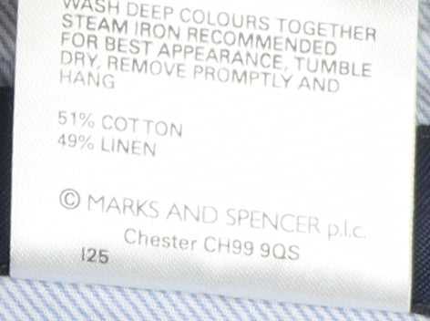 Marks and Spencer Men's Black Chino Trousers, Size 38