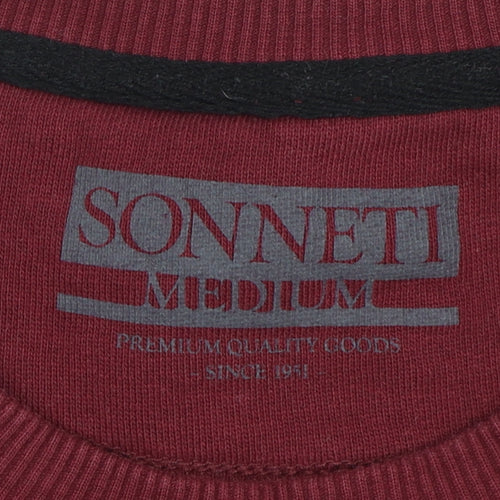 Sonneti Men's Red Graphic Print Pullover Sweatshirt M