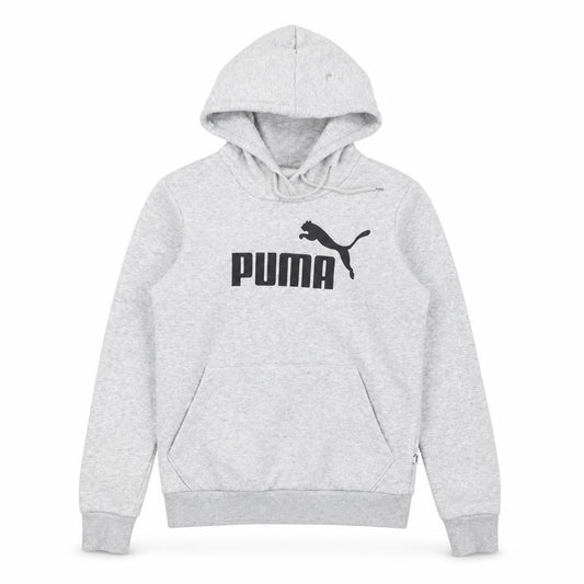 PUMA Grey Unisex Adults Pullover Hoodie Size 8