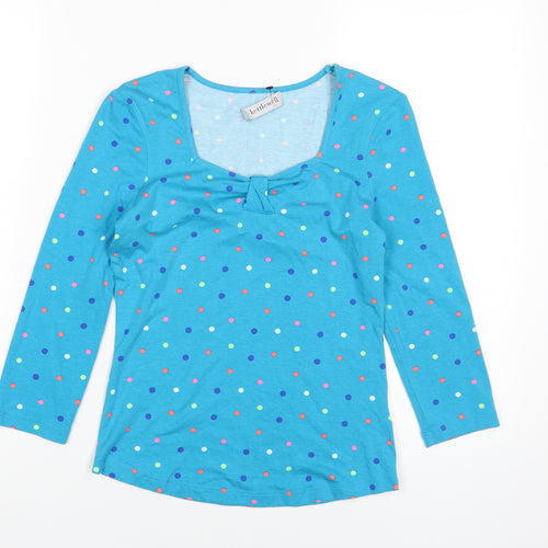 Kettlewell Women's Blue Polka Dot T-Shirt XS