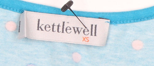 Kettlewell Women's Blue Polka Dot T-Shirt XS