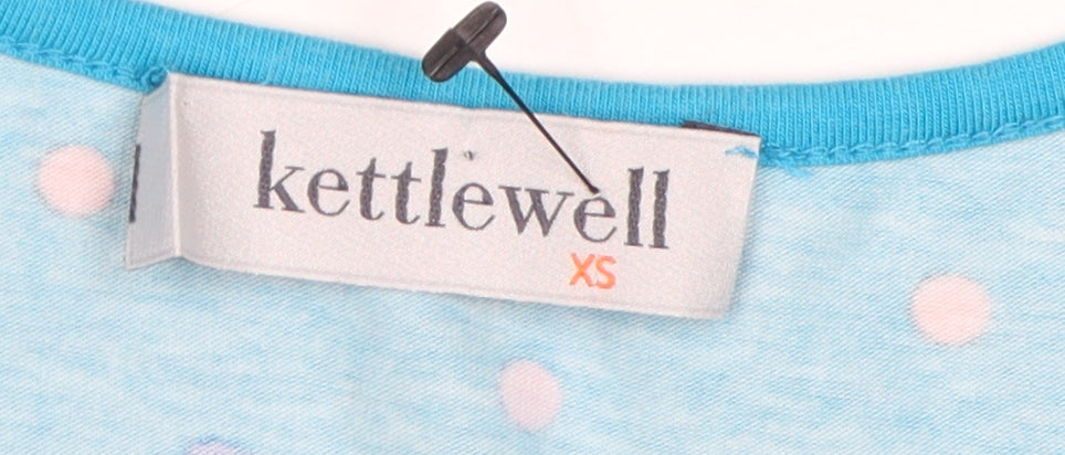 Kettlewell Women's Blue Polka Dot T-Shirt XS