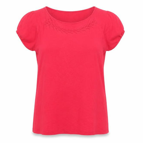 Lakeland Women's Red Scoop Neck T-Shirt Size 16