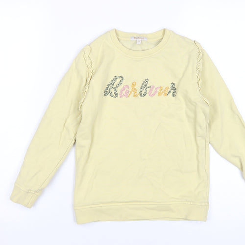 Barbour Girls Yellow Ruffle Sweatshirt 8-9 Years
