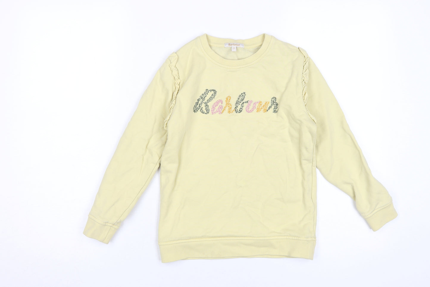 Barbour Girls Yellow Ruffle Sweatshirt 8-9 Years
