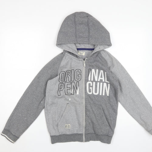 Original Penguin Boys Grey Full Zip Hoodie 12-13 Years