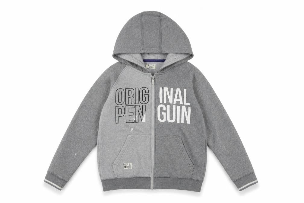 Original Penguin Boys Grey Full Zip Hoodie 12-13 Years