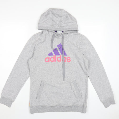 Adidas Women's Grey Pullover Hoodie Size 12