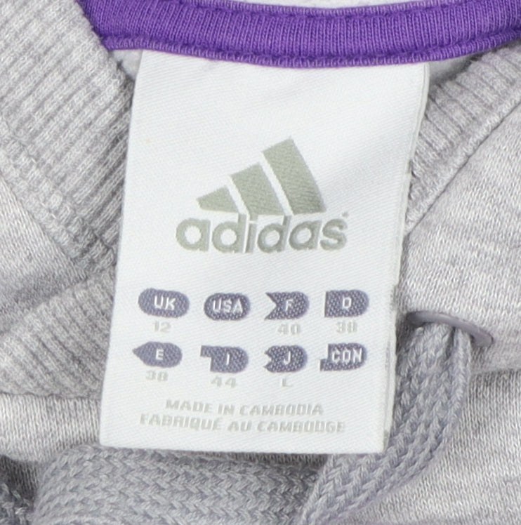 Adidas Women's Grey Pullover Hoodie Size 12