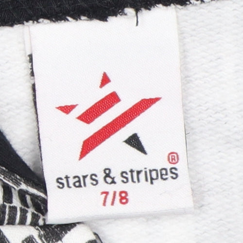Stars & Stripes Boys Black White Doctor Who Graphic Hoodie 7-8 Years