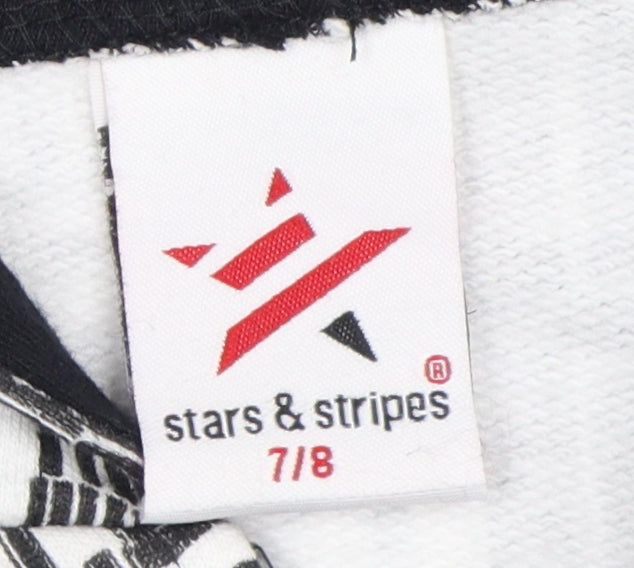 Stars & Stripes Boys Black White Doctor Who Graphic Hoodie 7-8 Years